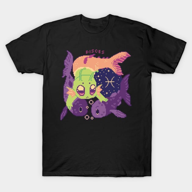 Pisces - Zodiac Alien T-Shirt by SaruHime